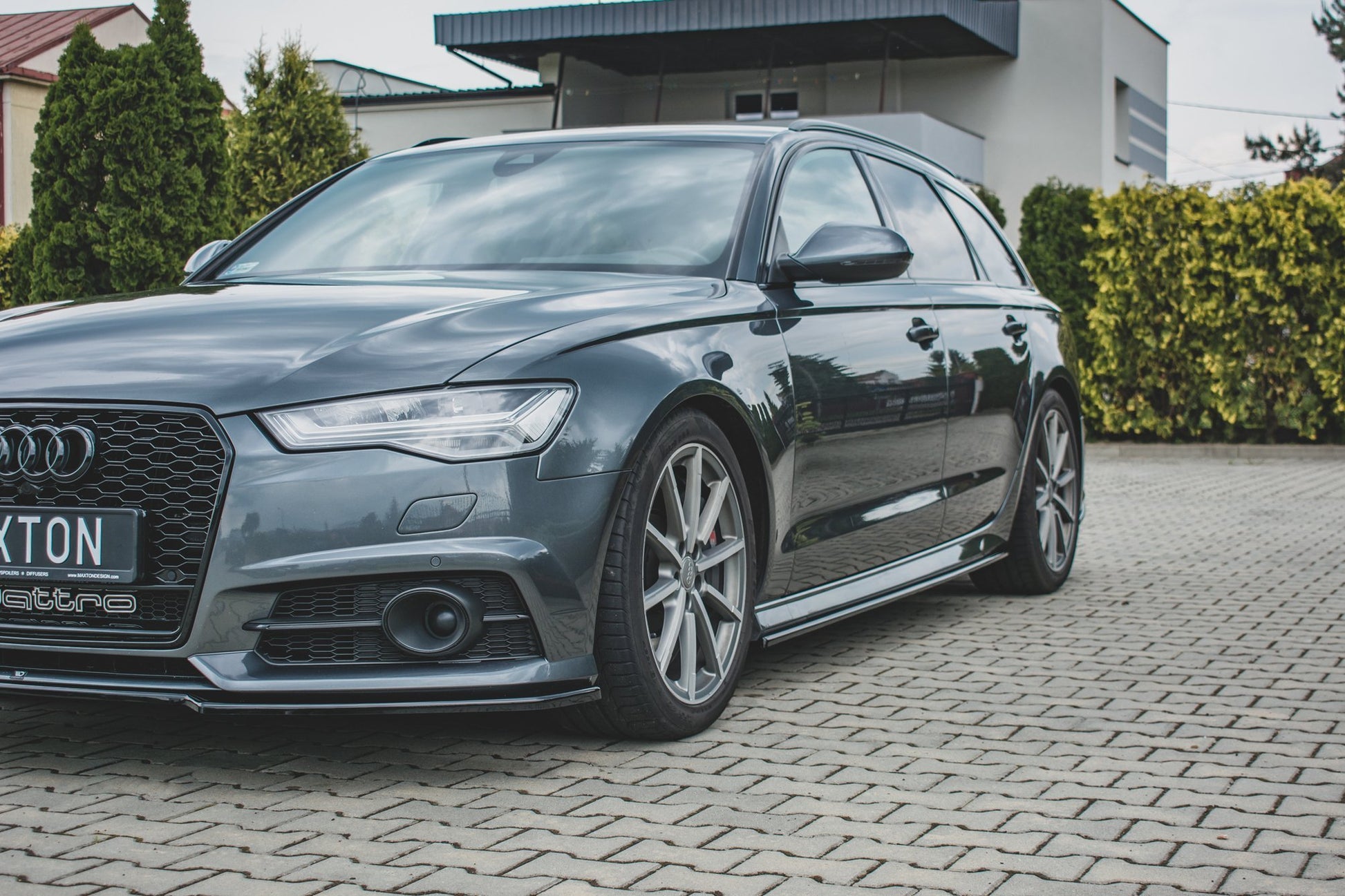 Dokładki Progów Audi S6 / A6 S-Line C7 FL  schwarz matt