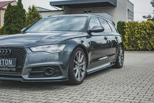 Dokładki Progów Audi S6 / A6 S-Line C7 FL  schwarz matt