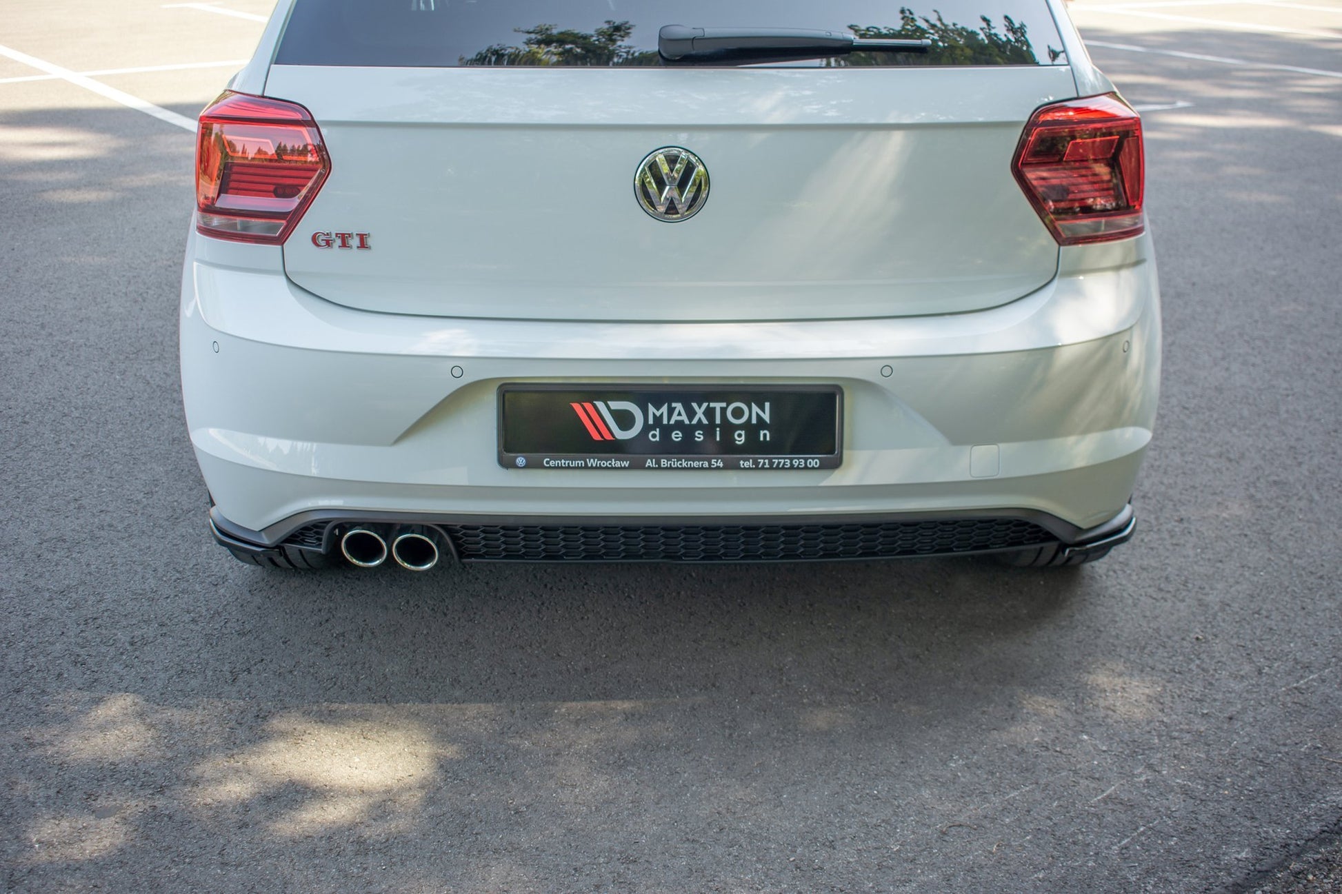 Heck Ansatz Flaps Diffusor für VW POLO MK6 GTI schwarz matt