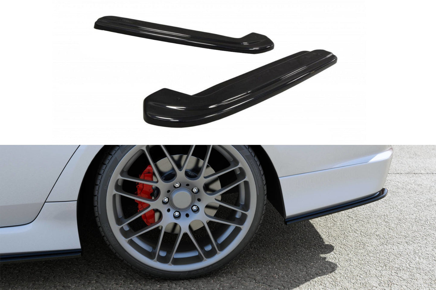 Heck Ansatz Flaps Diffusor für HONDA ACCORD VII TYPE-S Carbon Look