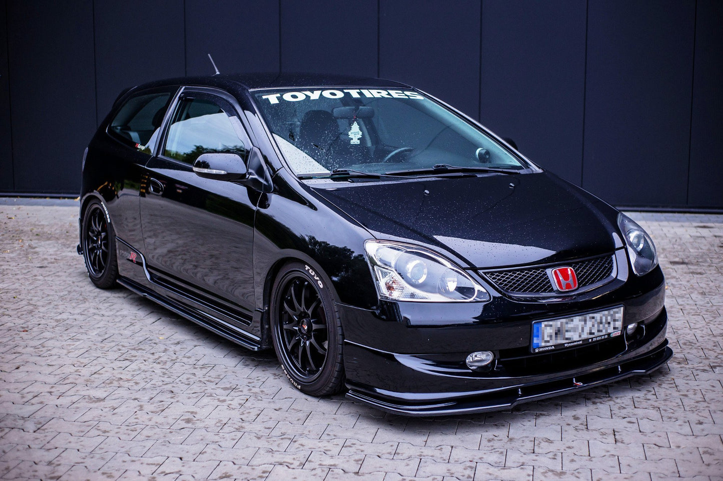 Seitenschweller Ansatz für HONDA CIVIC EP3 (MK7) TYPE-R/S FACELIFT schwarz matt