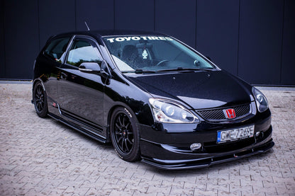 Seitenschweller Ansatz für HONDA CIVIC EP3 (MK7) TYPE-R/S FACELIFT schwarz matt