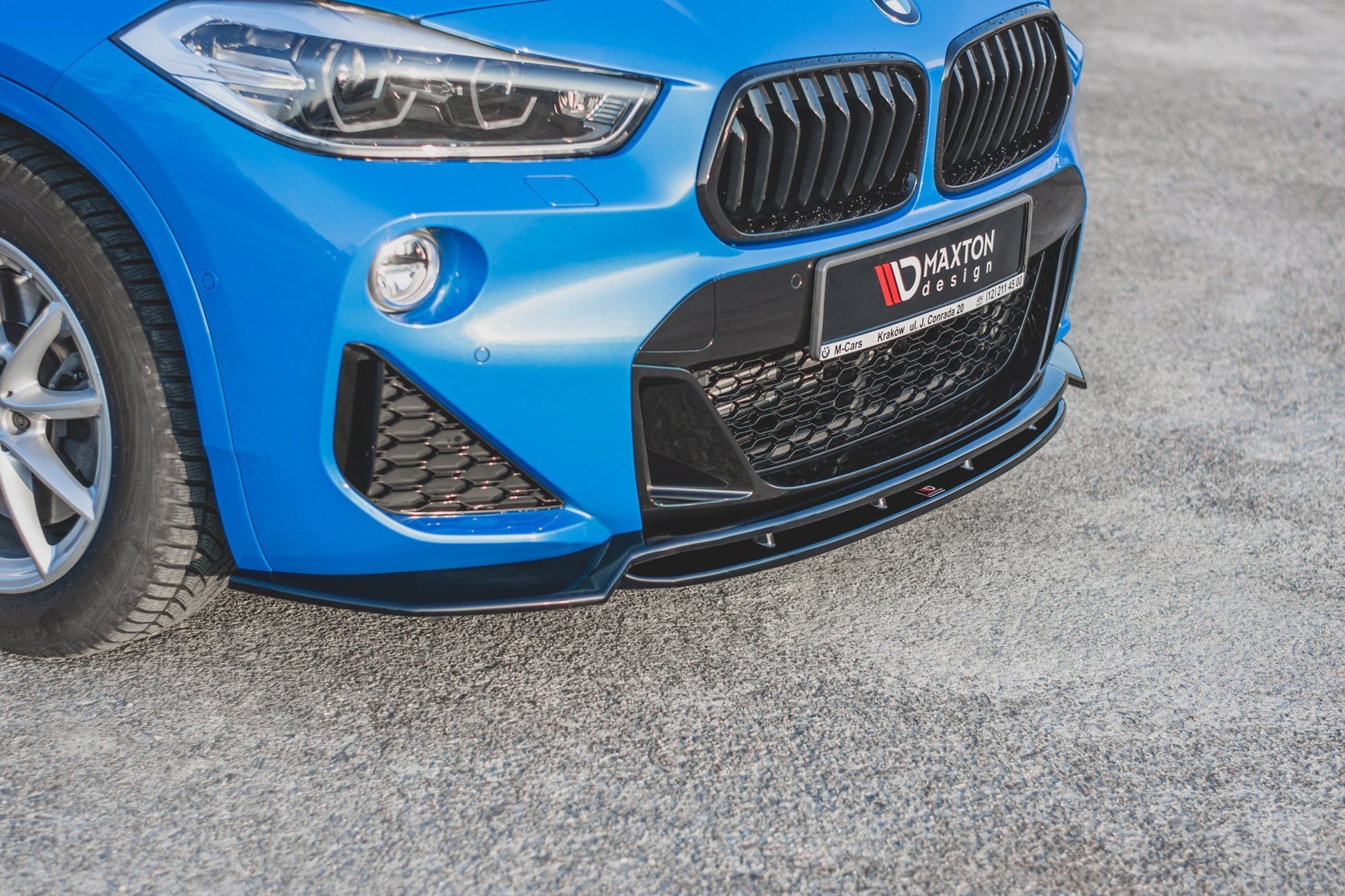 Front Ansatz für BMW X2 F39 M-Paket schwarz matt