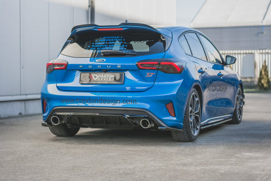 Diffusor Heck Ansatz V.2 für Ford Focus ST Mk4  schwarz Hochglanz