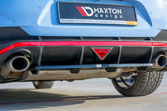 Mittlerer Diffusor Heck Ansatz DTM Look für Hyundai I30 N Mk3 Fastback  schwarz matt