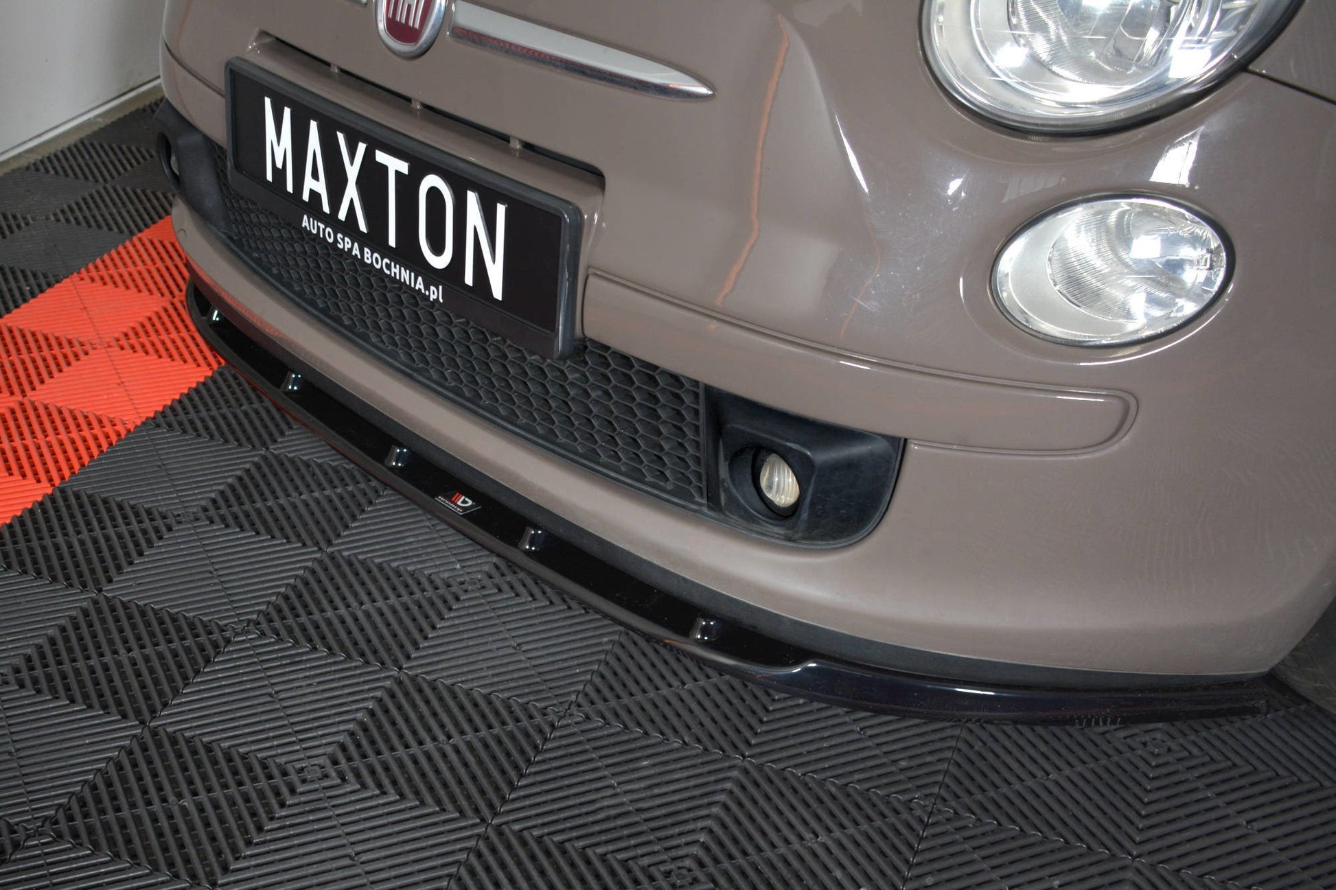 Front Ansatz V.1 für FIAT 500 HATCHBACK vor Facelift Carbon Look
