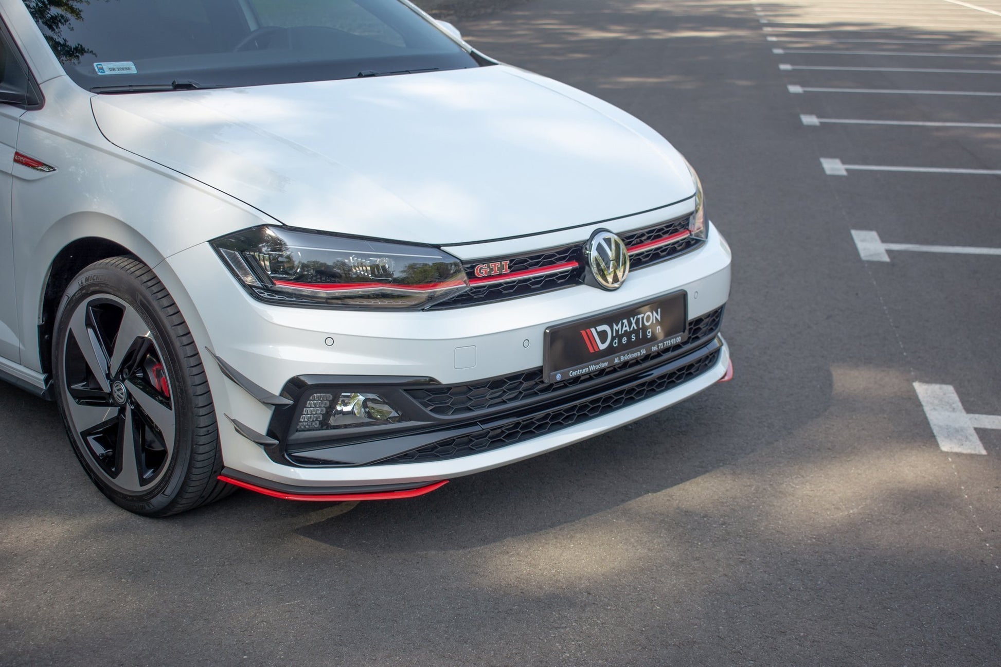 Front Ansatz V.5 für VW POLO MK6 GTI  Carbon Look