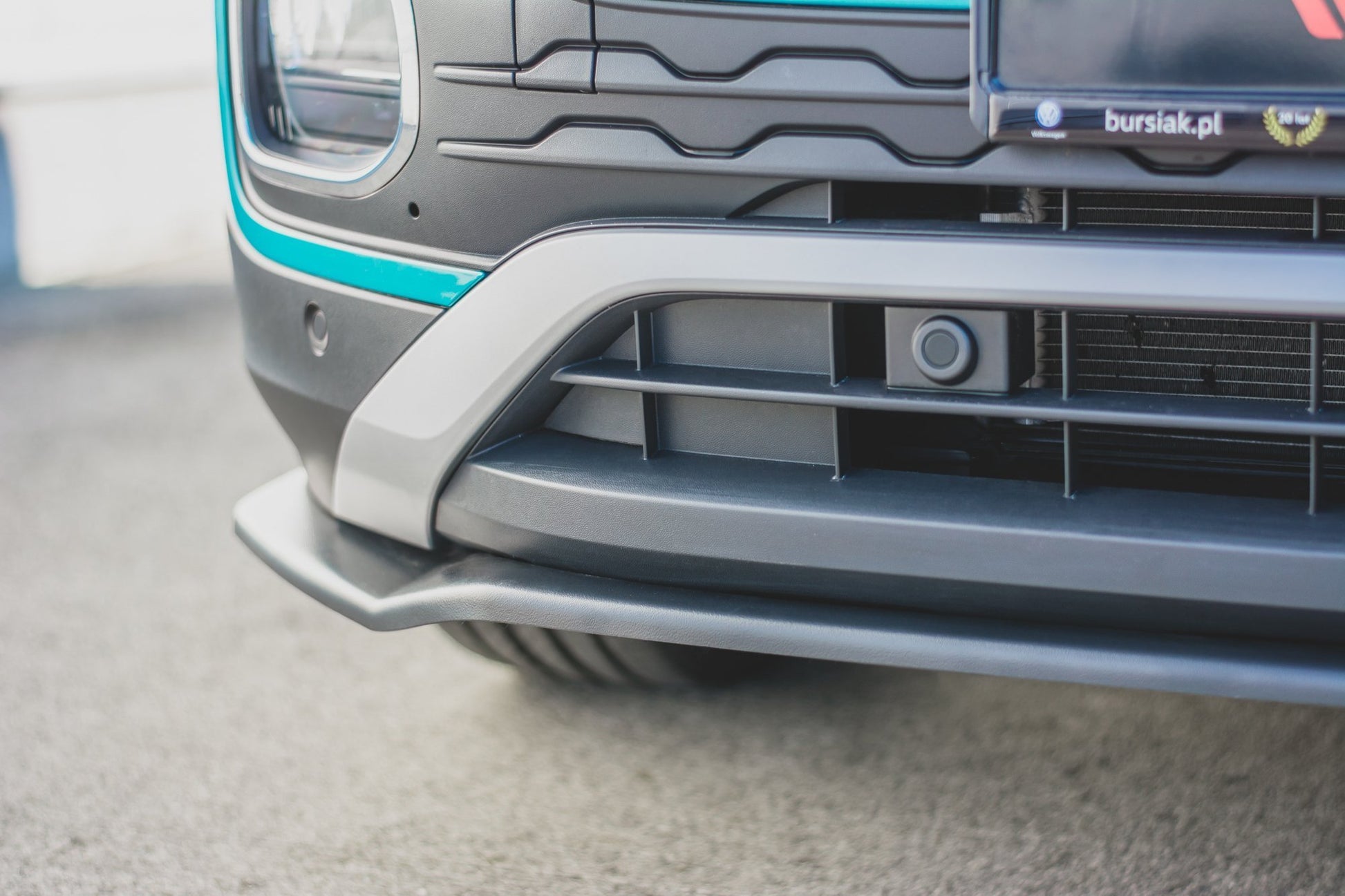 Front Ansatz für Volkswagen T-Cross schwarz Hochglanz