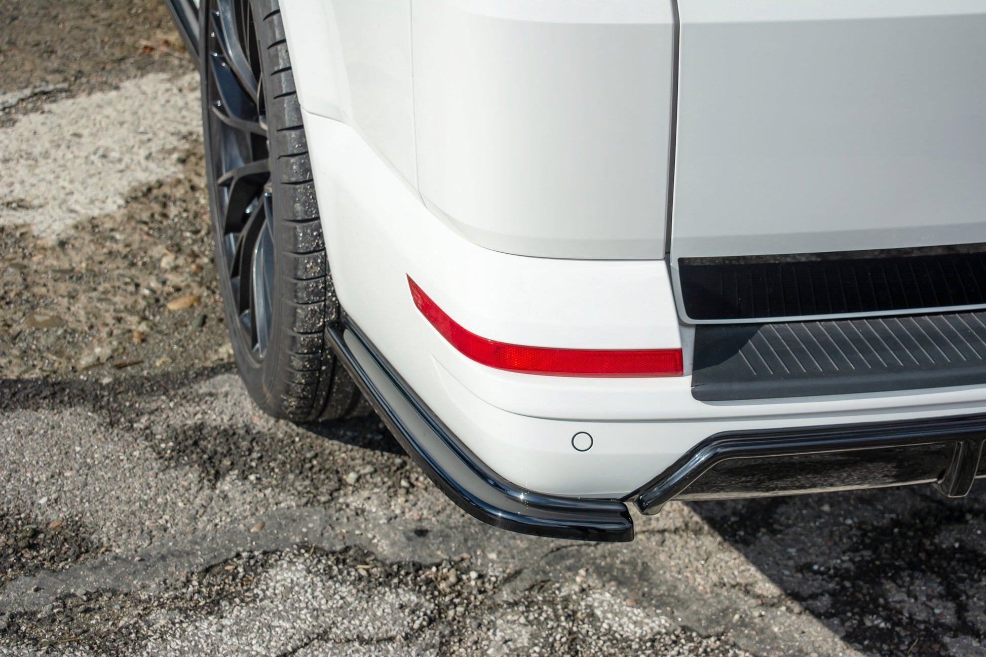 Heck Ansatz Flaps Diffusor für Volkswagen T6 schwarz matt