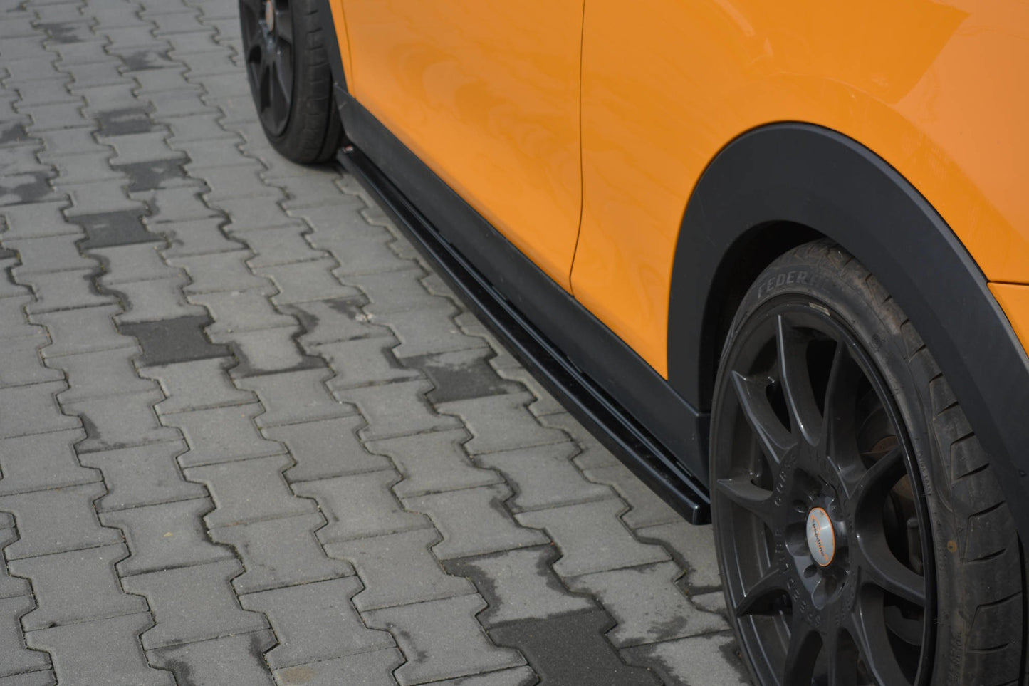Seitenschweller Ansatz für MINI COOPER S MK3 vor Facelift 3-Türer (F56) schwarz matt