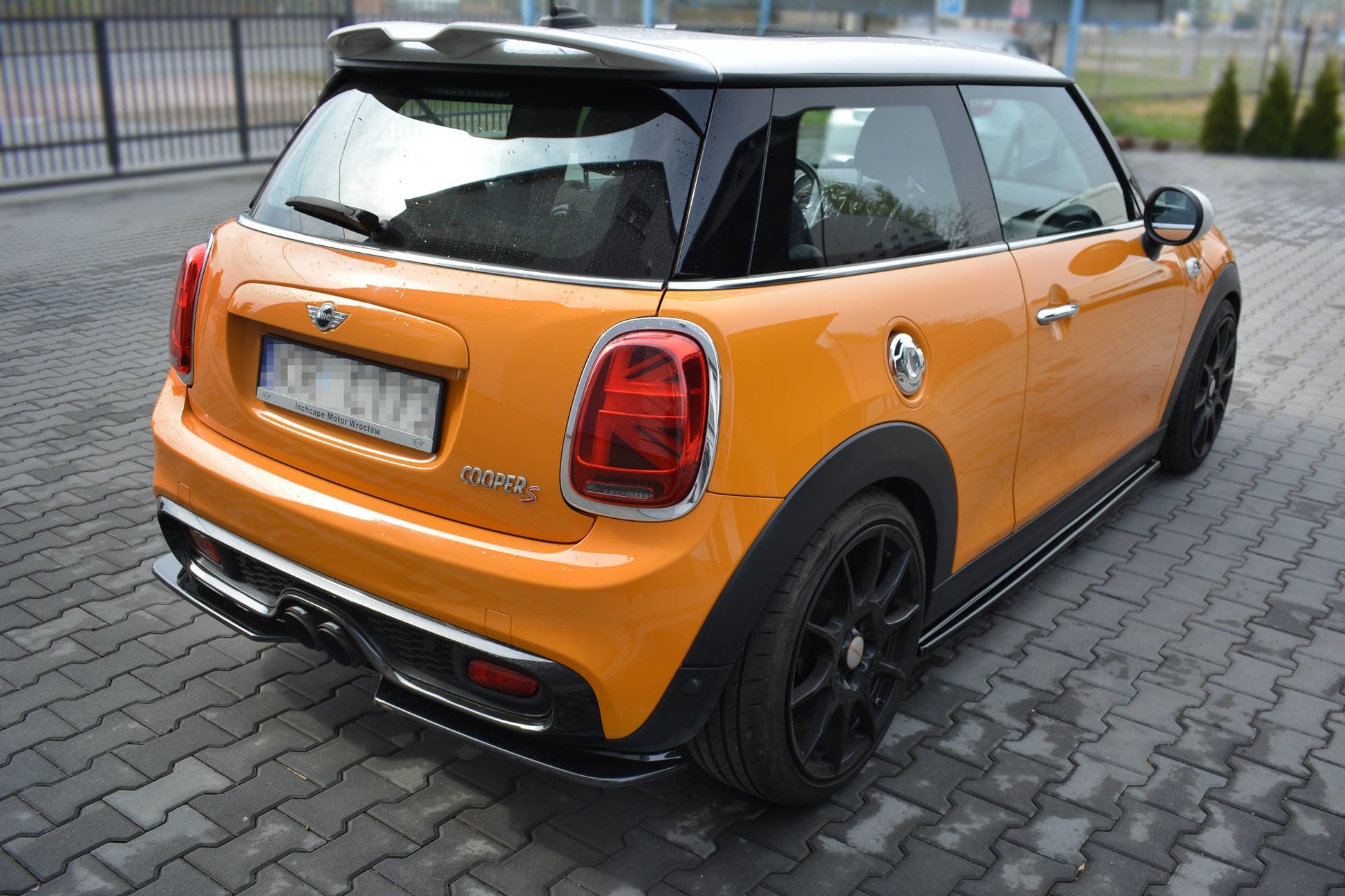 Mittlerer Diffusor Heck Ansatz für MINI COOPER S MK3 vor Facelift 3-Türer (F56) Carbon Look