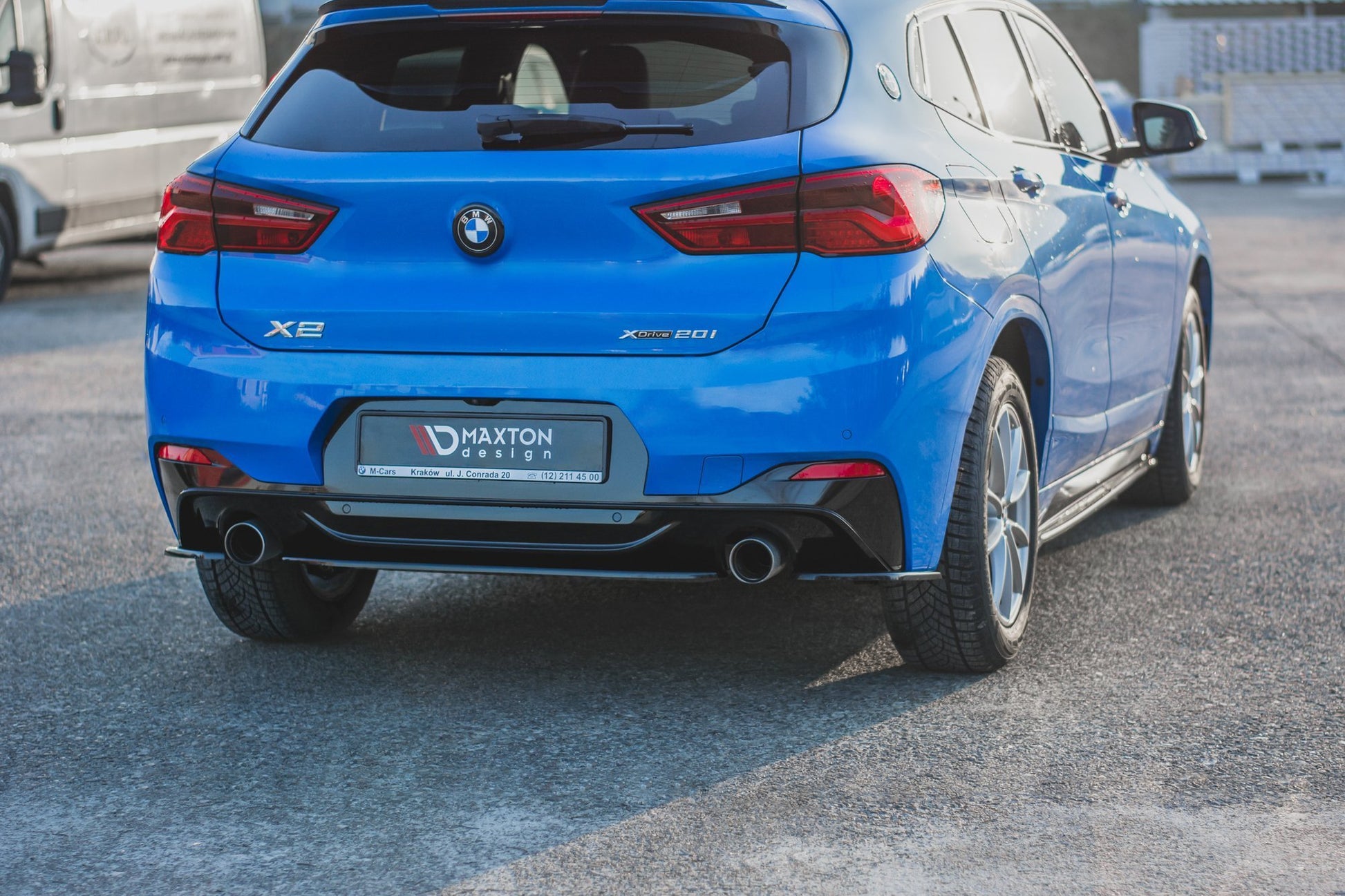 Heck Ansatz Flaps Diffusor für BMW X2 F39 M-Paket schwarz matt
