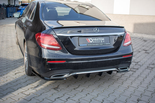 Diffusor Heck Ansatz für Mercedes-Benz E43 AMG / AMG-Line W213 schwarz matt