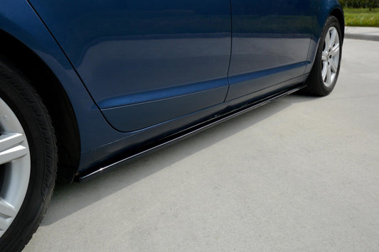 Seitenschweller Ansatz für Audi A6 S-Line C6 / C6 FL schwarz matt