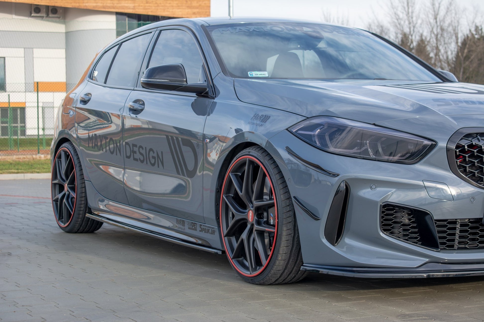 Seitenschweller Ansatz für V.1 für BMW 1er F40 M-Paket/ M135i  schwarz matt