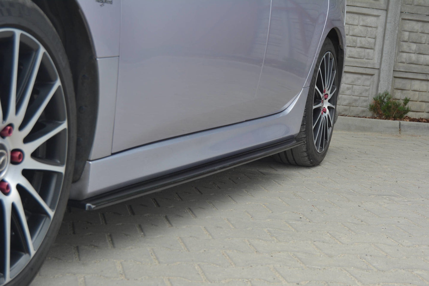 Seitenschweller Ansatz für MAZDA 6 MK2 SPORT HATCH (GH-SERIES) vor Facelift schwarz matt
