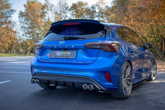 Diffusor Heck Ansatz für Ford Focus Mk4 St-line Carbon Look