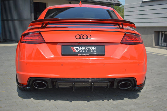 Diffusor Heck Ansatz für Audi TT RS 8S schwarz matt