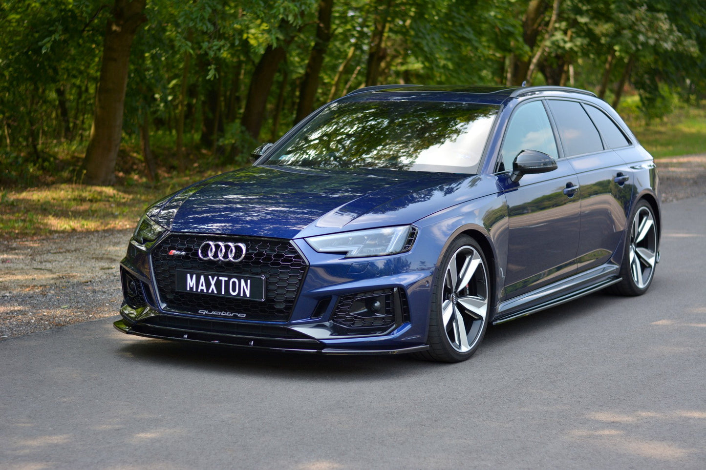 Front Ansatz V.1 für Audi RS4 B9 schwarz matt