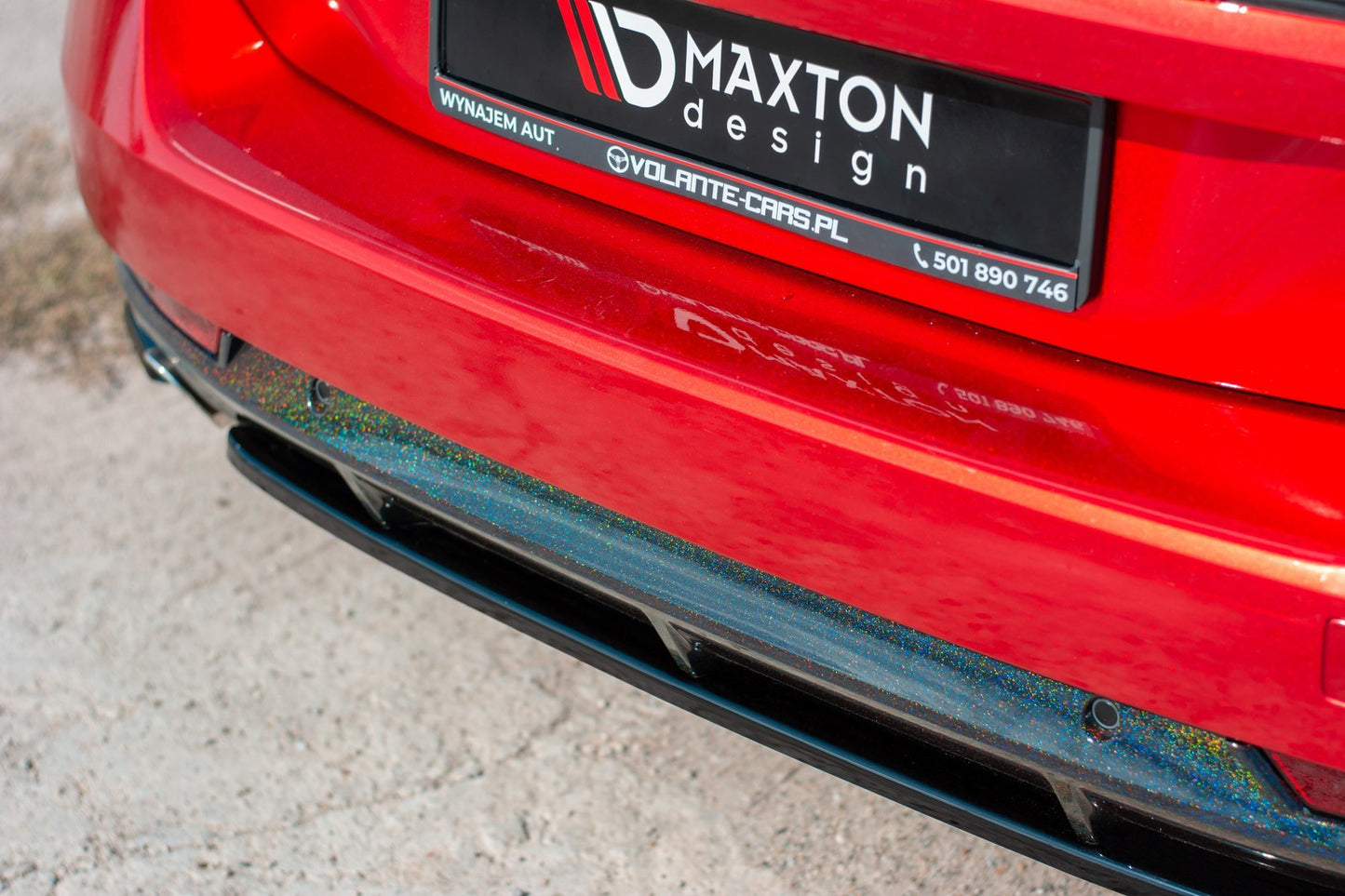 Mittlerer Diffusor Heck Ansatz für(ohne vertikale balken)  Peugeot 508 SW Mk2 Carbon Look