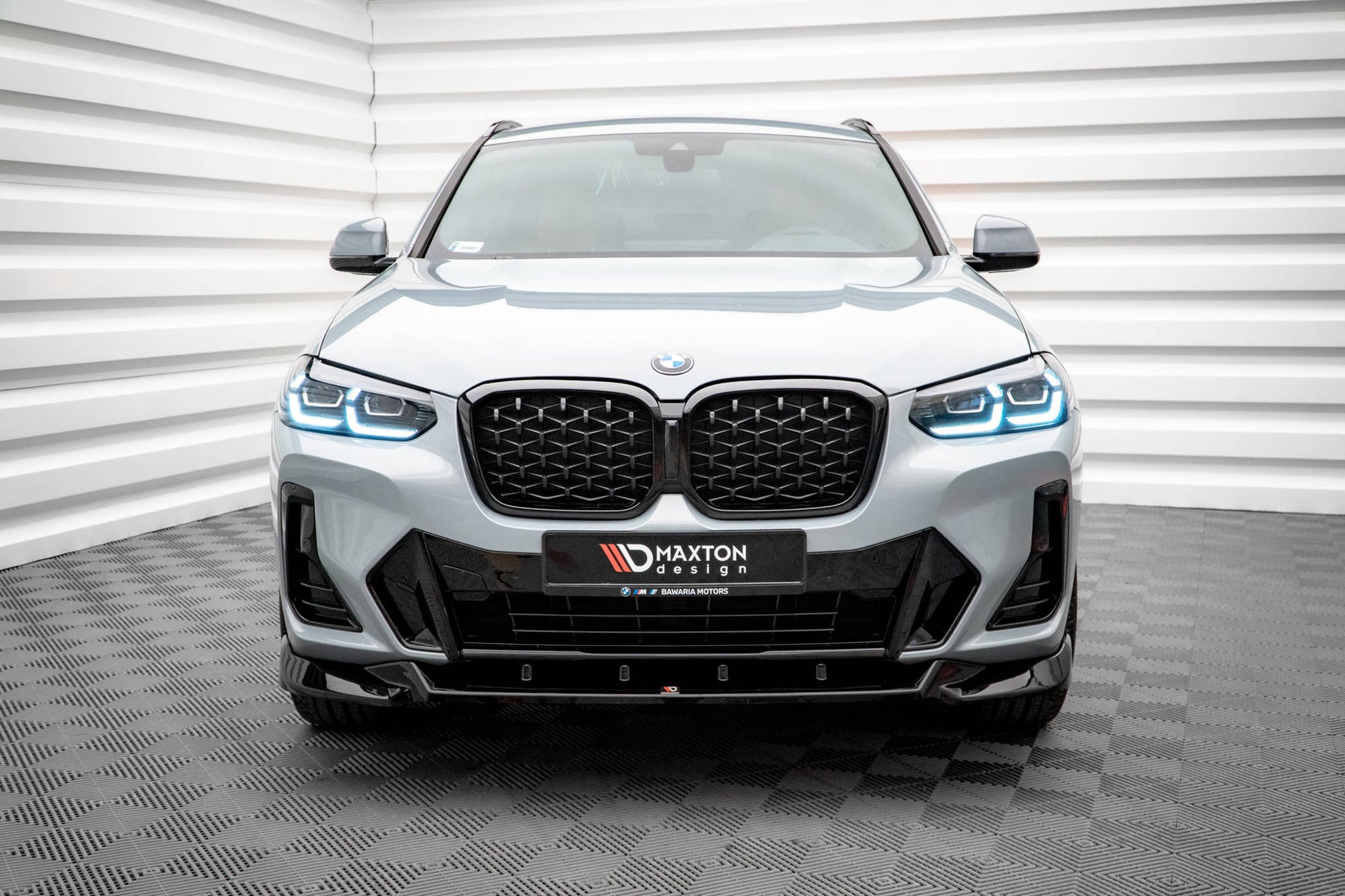 Front Ansatz V.2 für BMW X4 M-Paket G02 Facelift schwarz matt