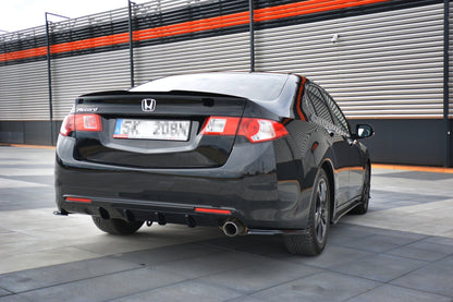Diffusor Heck Ansatz für HONDA ACCORD MK8. CU-Serie vor Facelift SEDAN schwarz matt