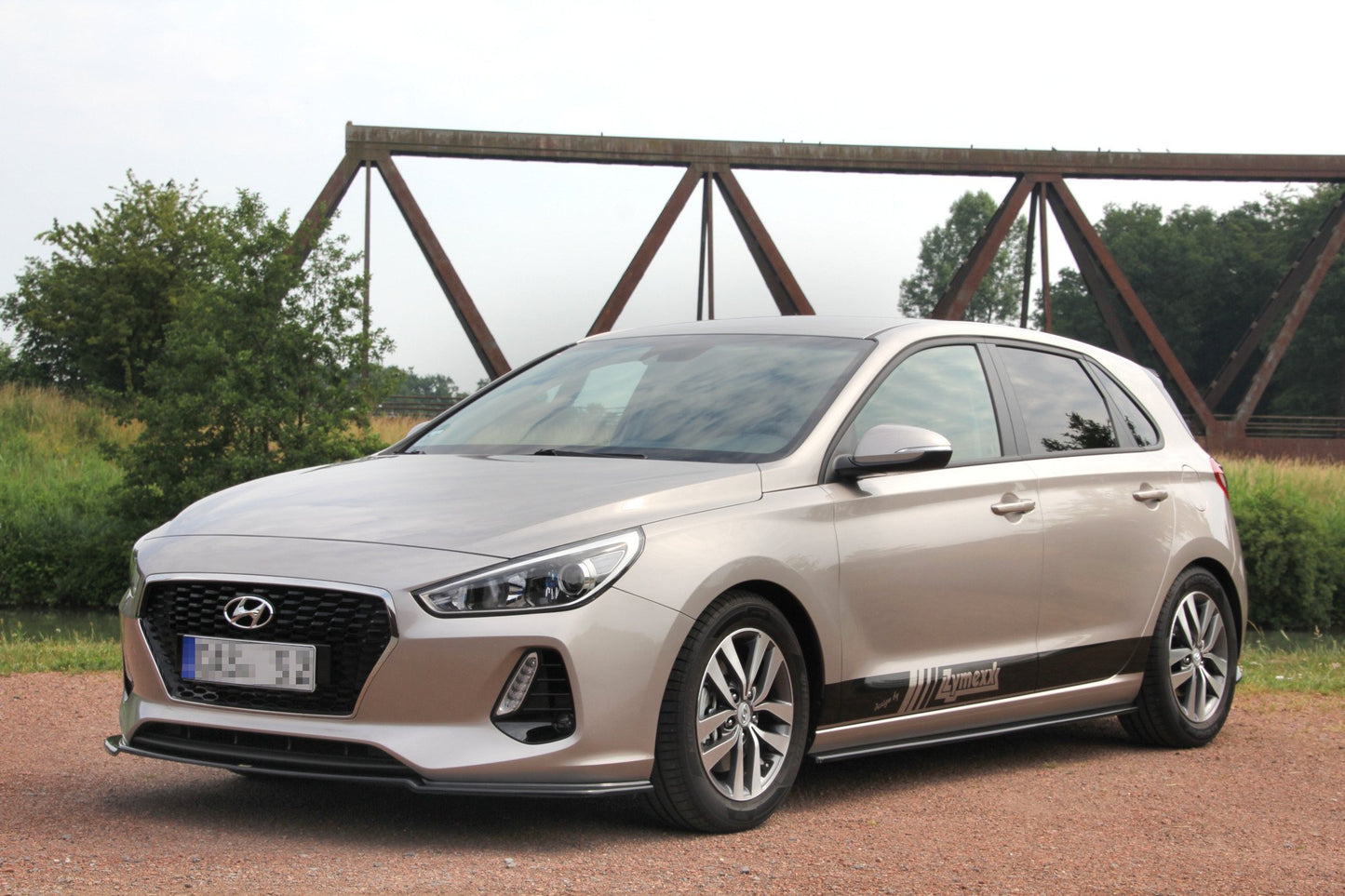 Front Ansatz V.1 für HYUNDAI I30 MK3 HATCHBACK  schwarz Hochglanz