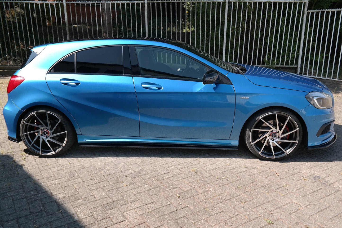 Seitenschweller Ansatz für Mercedes W176 AMG-LINE vor Facelift Carbon Look