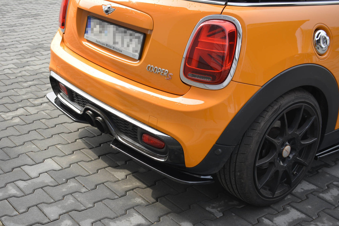 Mittlerer Diffusor Heck Ansatz für MINI COOPER S MK3 vor Facelift 3-Türer (F56) Carbon Look
