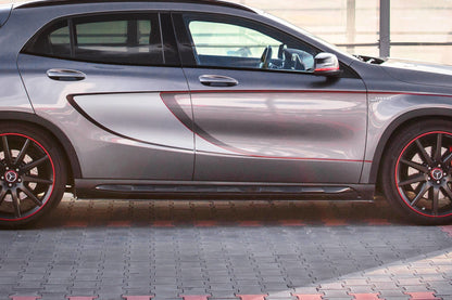 Seitenschweller Ansatz für Mercedes GLA 45 AMG SUV (X156) vor Facelift schwarz matt