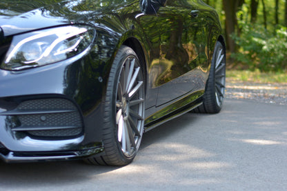 Seitenschweller Ansatz für Mercedes-Benz E-Klasse W213 Coupe (C238) AMG-Line schwarz matt
