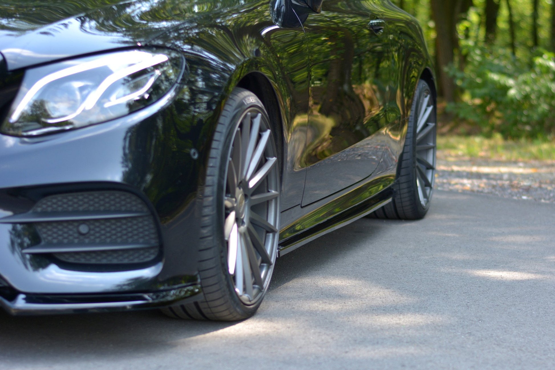 Seitenschweller Ansatz für Mercedes-Benz E-Klasse W213 Coupe (C238) AMG-Line Carbon Look