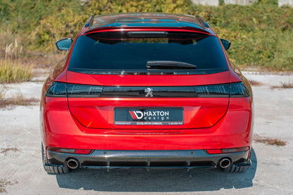 Mittlerer Diffusor Heck Ansatz für(mit einem vertikalem balken)  Peugeot 508 SW Mk2 Carbon Look