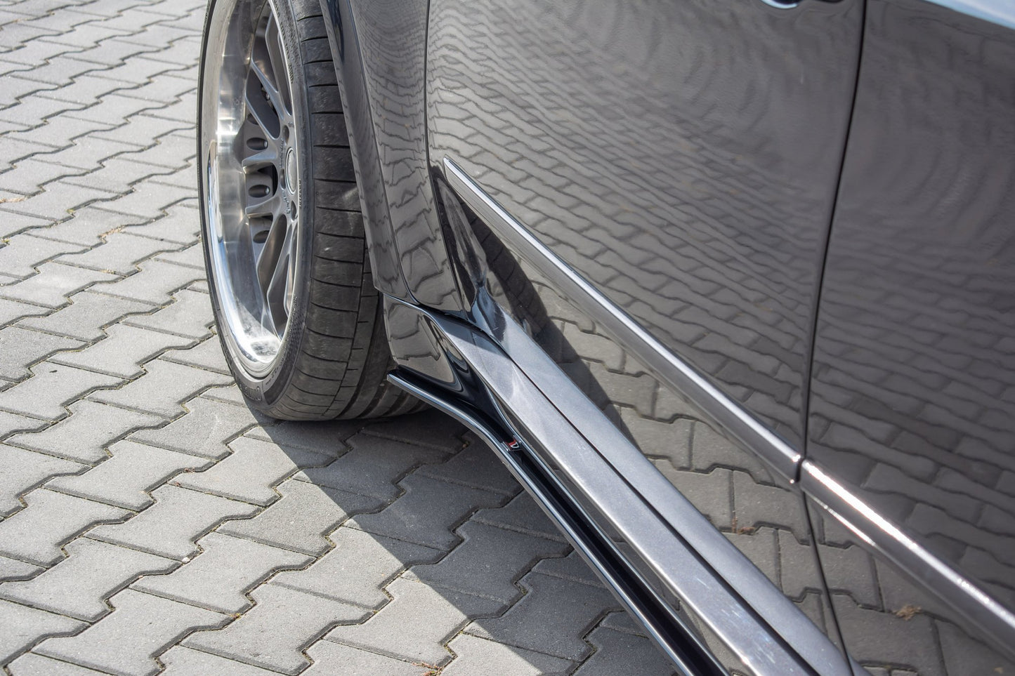 Seitenschweller Ansatz für BMW X5 E70 Facelift M Paket Carbon Look