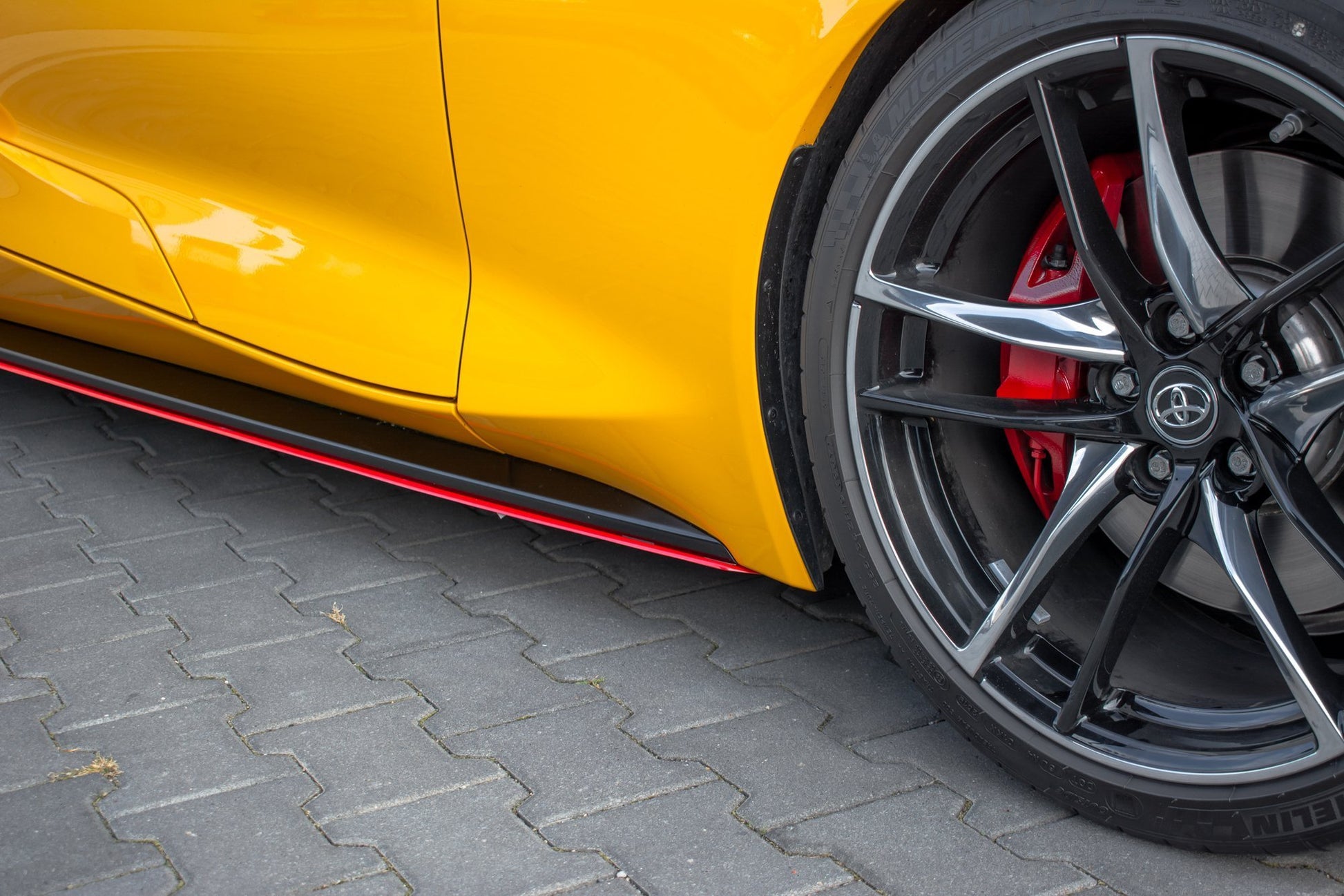 Seitenschweller Ansatz für V.2 für Toyota Supra Mk5 Carbon Look