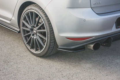 Heck Ansatz Flaps Diffusor V.2 für VW Golf 7 GTI  schwarz matt