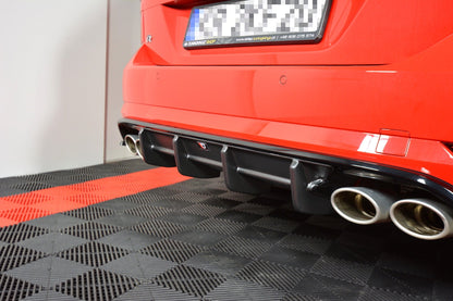 Diffusor Heck Ansatz für VW GOLF 7 R VARIANT FACELIFT  schwarz Hochglanz
