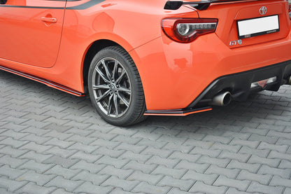 Heck Ansatz Flaps Diffusor V.2 für TOYOTA GT86 FACELIFT  schwarz Hochglanz