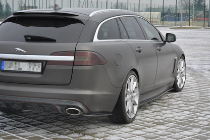 Seitenschweller Ansatz für JAGUAR XF (X250) MK1 SPORTBRAKE S-PACK schwarz matt