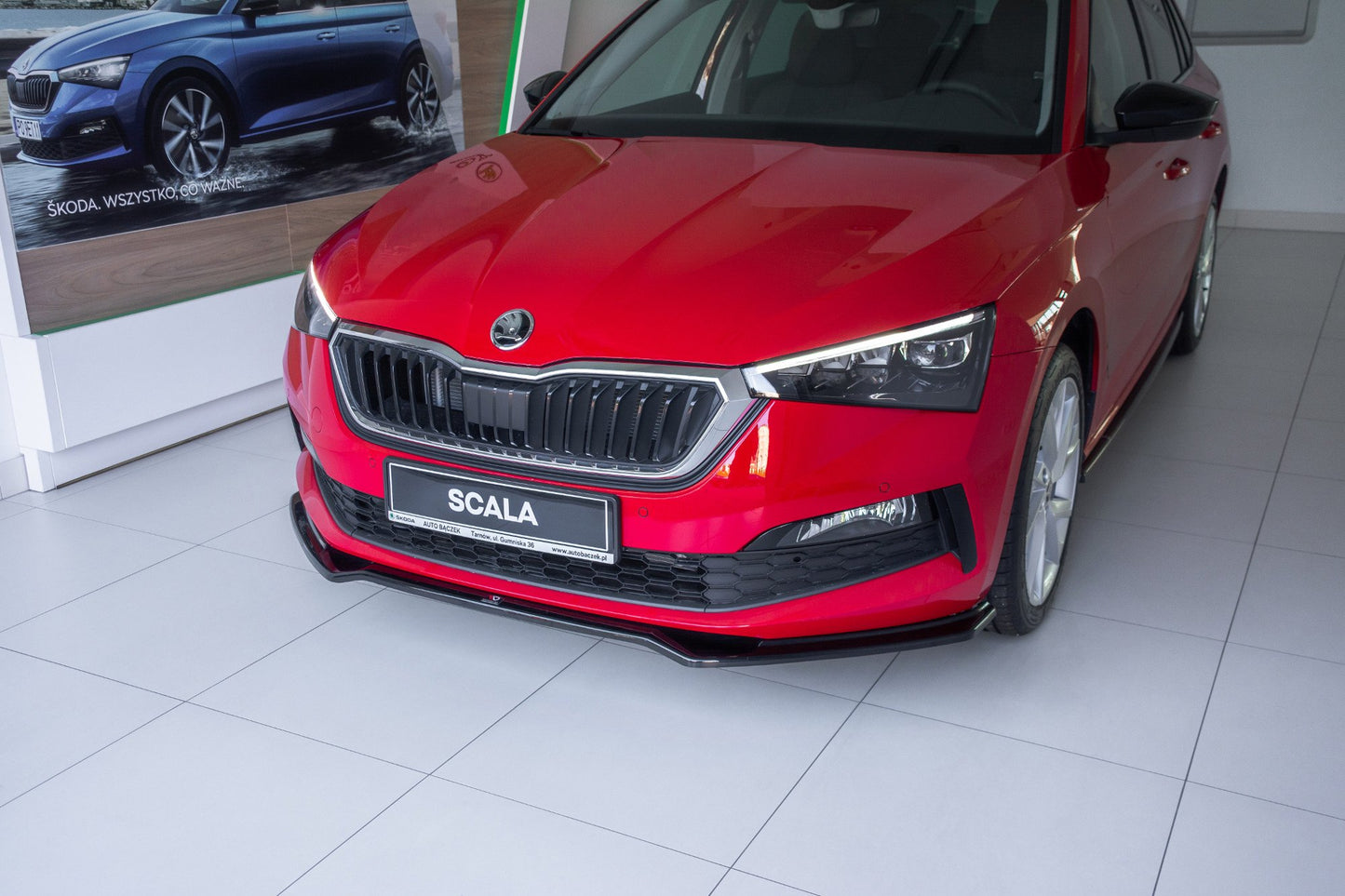Front Ansatz V.2 für Skoda Scala  schwarz Hochglanz