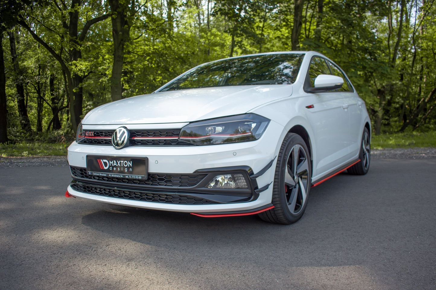 Front Ansatz V.5 für VW POLO MK6 GTI  schwarz Hochglanz