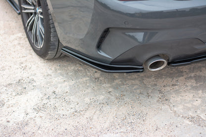 Heck Ansatz Flaps Diffusor für BMW 3er G20 M Paket schwarz matt