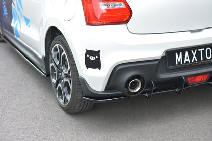 Heck Ansatz Flaps Diffusor für SUZUKI SWIFT 6 SPORT schwarz matt