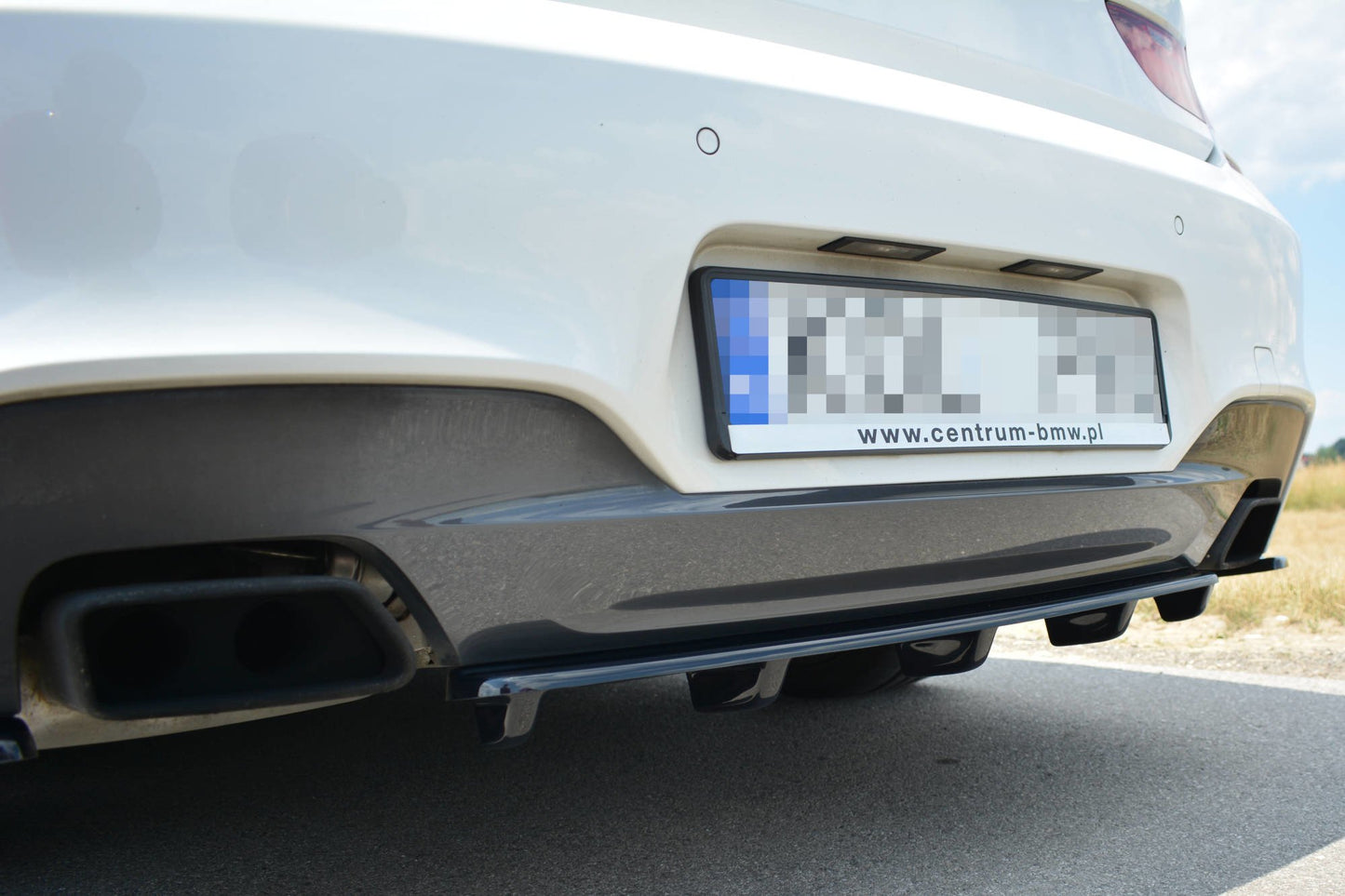 Mittlerer Diffusor Heck Ansatz für BMW 6er Gran Coupé M Paket DTM LOOK schwarz matt