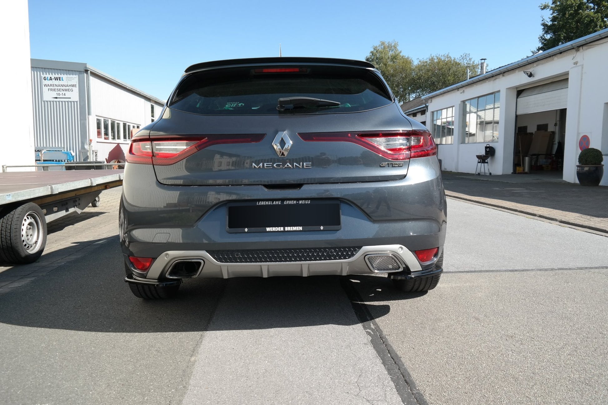 Heck Ansatz Flaps Diffusor für Renault Megane Mk.4 GT-Line Carbon Look