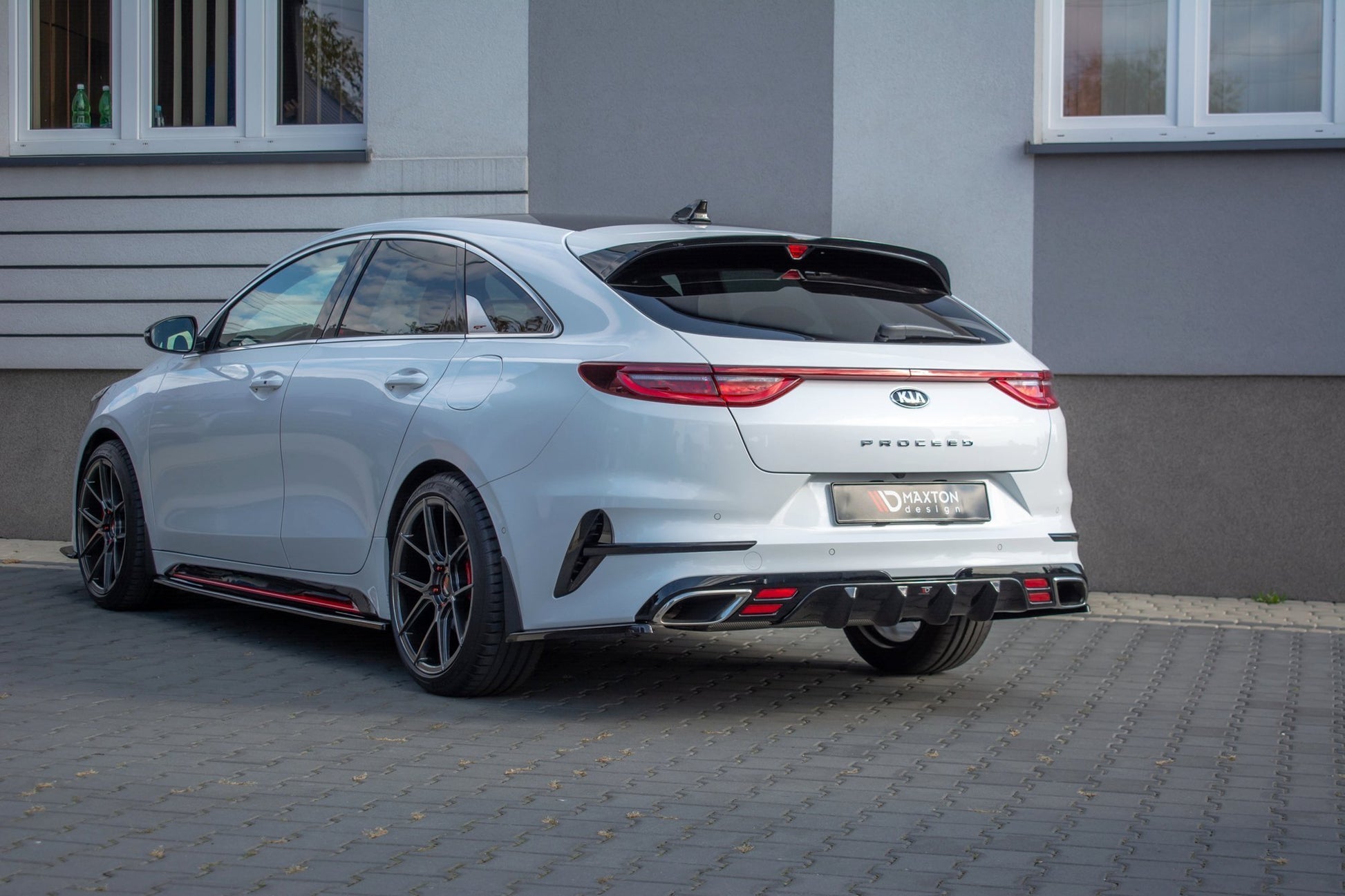 Diffusor Heck Ansatz für Kia ProCeed GT Mk 3 schwarz Hochglanz