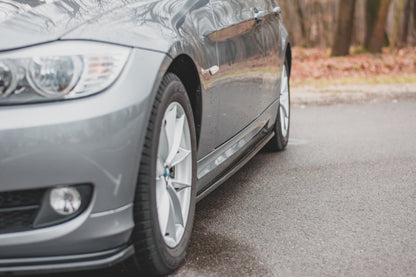 Seitenschweller Ansatz für BMW 3er E90/E91 Facelift schwarz matt