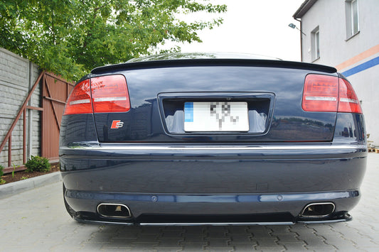 Mittlerer Diffusor Heck Ansatz für AUDI S8 D3  schwarz Hochglanz