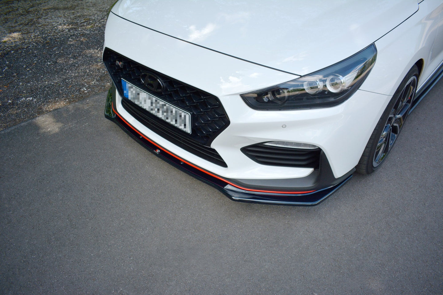 Front Ansatz V.1 für HYUNDAI I30 Mk3 N  schwarz Hochglanz