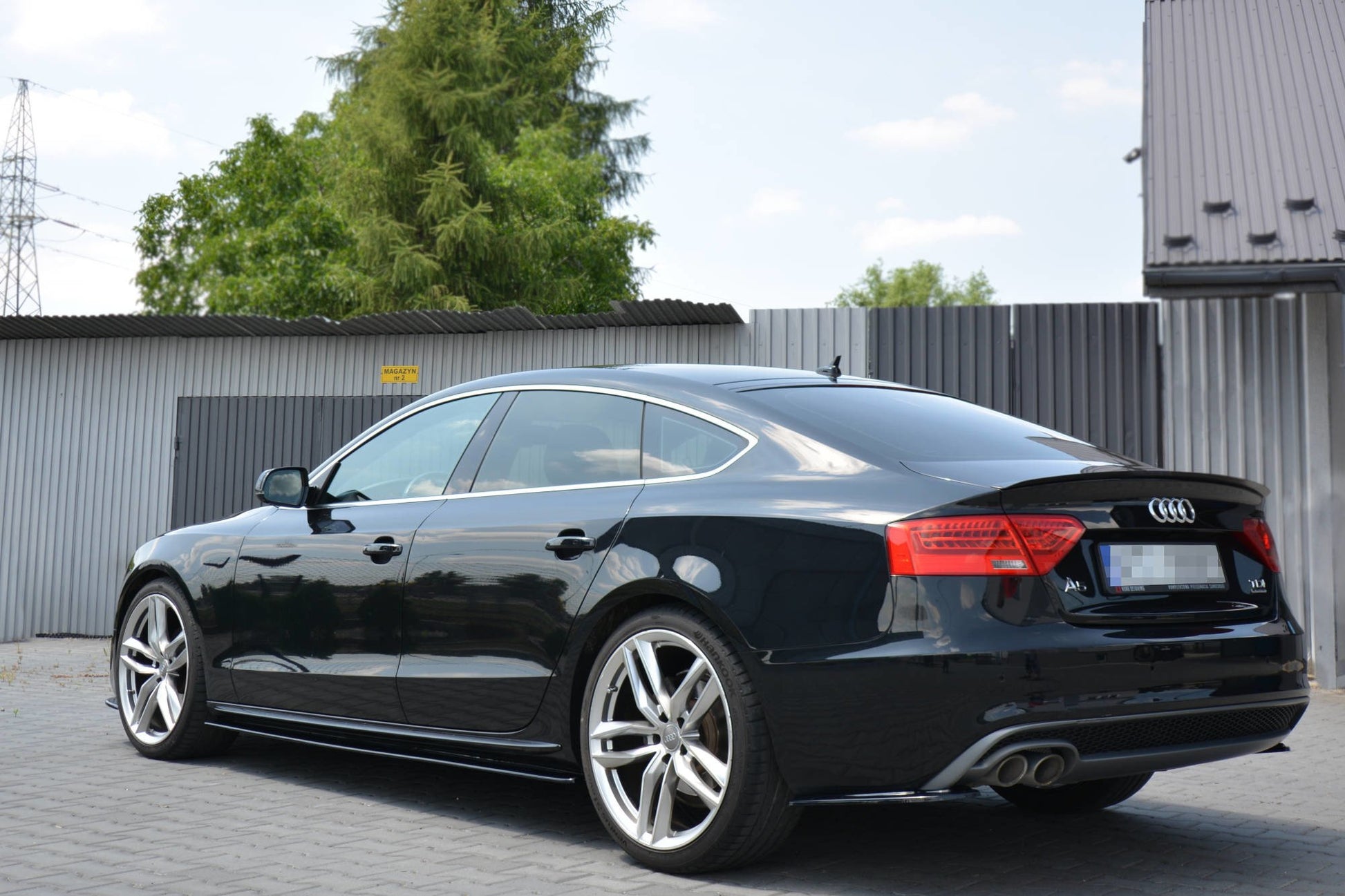 Spoiler CAP für AUDI A5 SPORTBACK S-LINE MK1 FACELIFT 8T  Carbon Look
